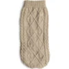 House Of Paws Polo Neck Cable Knit Oatmeal -Pet dog hp945o ks6dqd