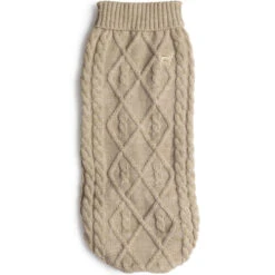 House Of Paws Polo Neck Cable Knit Oatmeal 15 House Of Paws Polo Neck Cable Knit Oatmeal -Pet dog hp945o ks6dqd 1 4