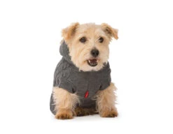 House Of Paws Hoody Cable Knit Grey 9 House Of Paws Hoody Cable Knit Grey -Pet dog hp946g dog