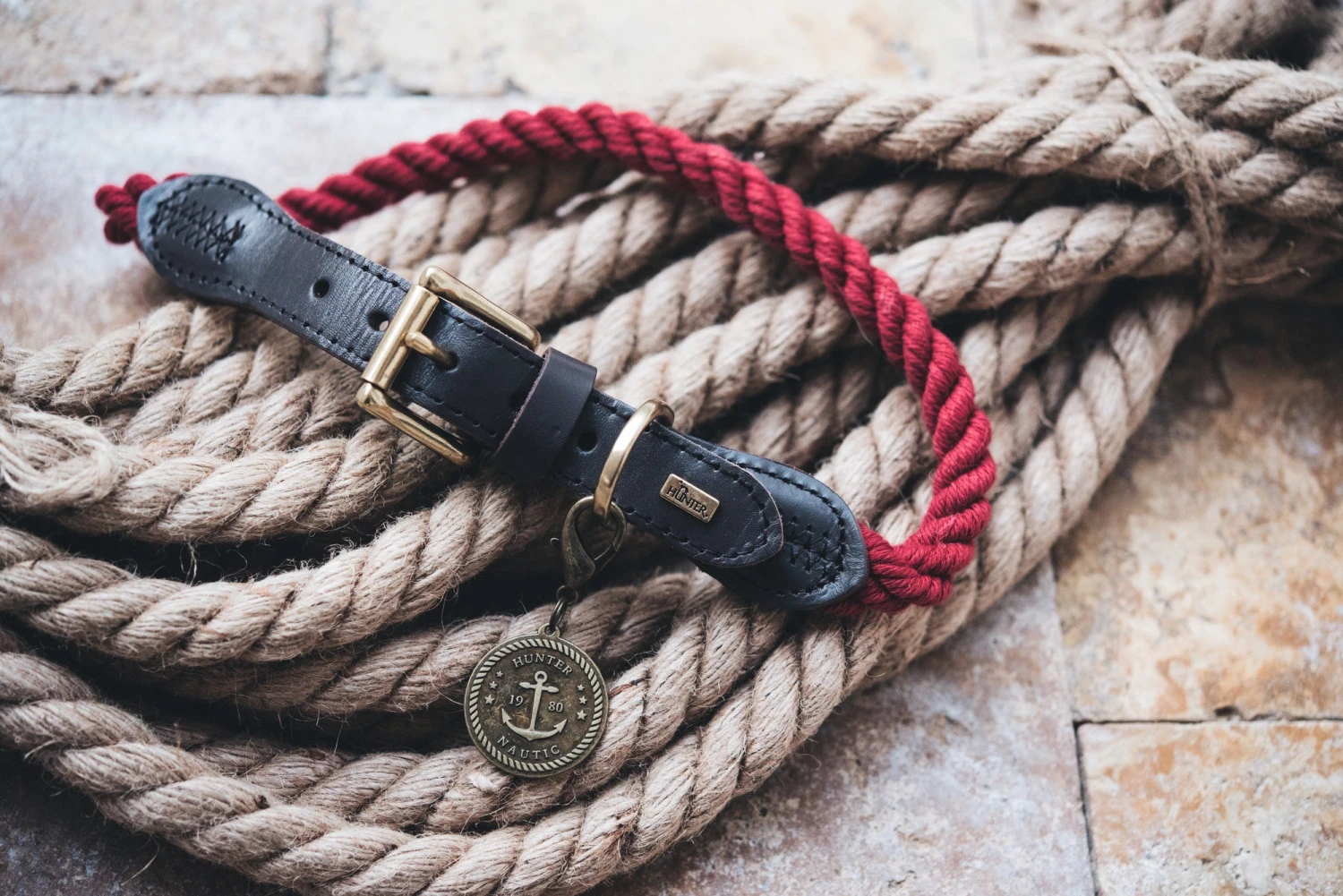 Hunter - List Rope Collar – Red-60 48-56cm (12mm) 6 Hunter - List Rope Collar – Red-60 48-56cm (12mm) - Image 4