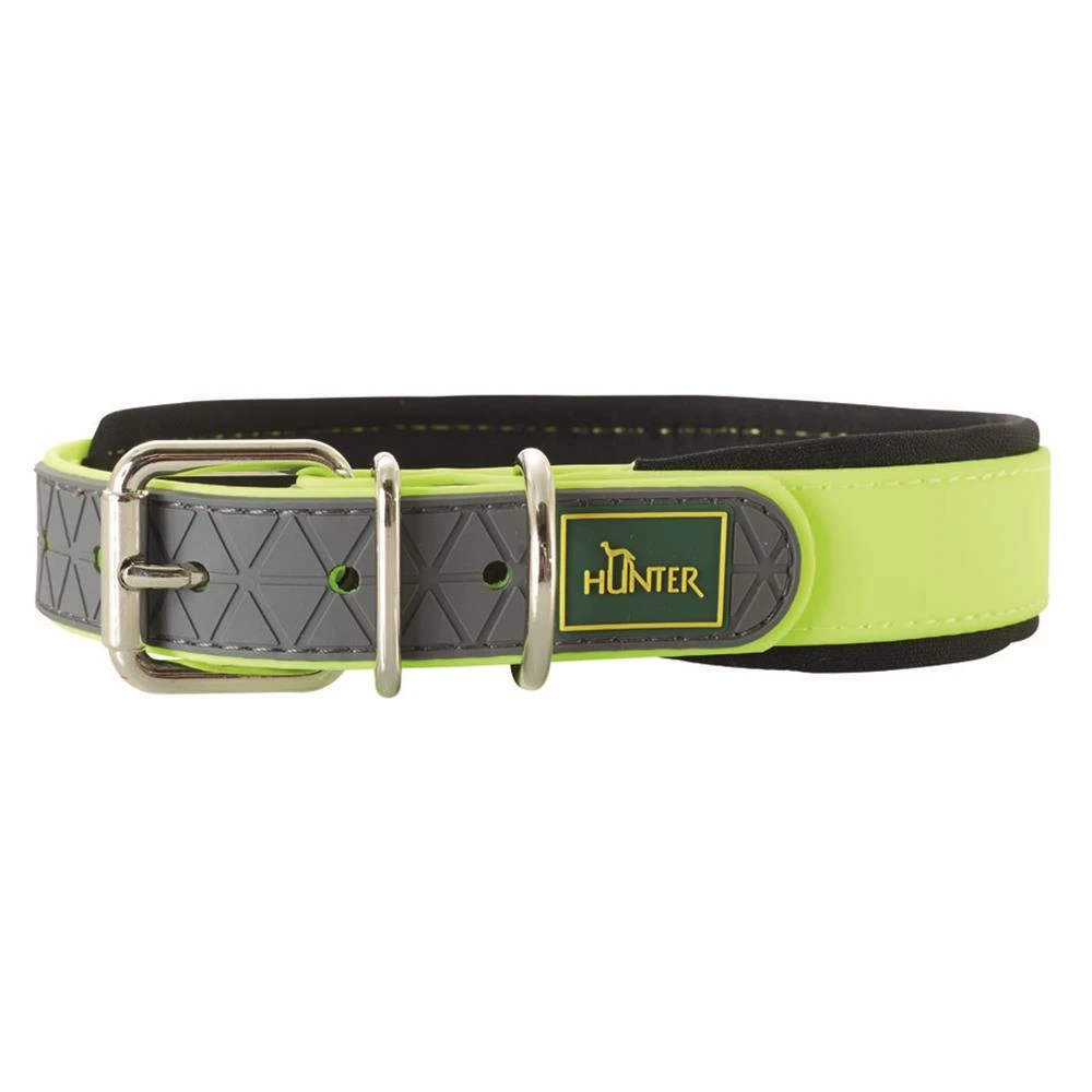 Hunter - Convenience Neoprene Comfort Dog Collar – Neon Yellow 6 Hunter - Convenience Neoprene Comfort Dog Collar – Neon Yellow - Image 4