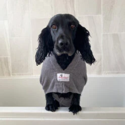Dogrobes - Dog Robe Drying Coat - Grey 14 Dogrobes - Dog Robe Drying Coat - Grey -Pet dog image0 1
