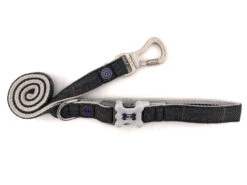 Hugo & Hudson - Grey Checked Herringbone Leash