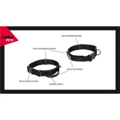 RUKKA - Mission Dog Collar - Black -Pet dog mission collar black