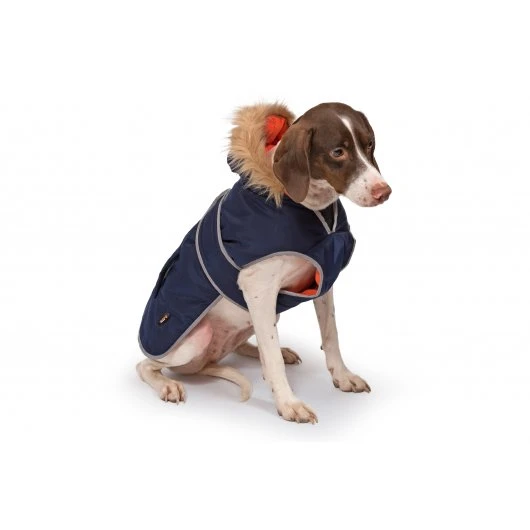 Ancol Muddy Paws - Parka Dog Coat - Navy 3 Ancol Muddy Paws - Parka Dog Coat - Navy