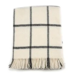 Mutts & Hounds Windowpane Check Wool Blanket