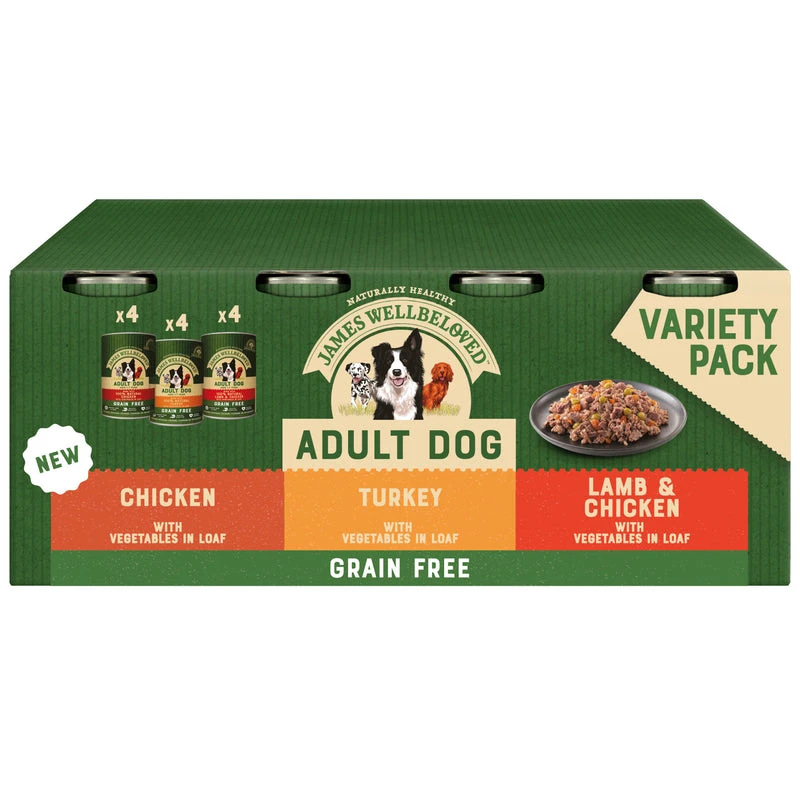 James Wellbeloved Wellbeloved Adult Dog Can Grain Free Turkey Lamb & Chicken In Loaf 12x400g 3 James Wellbeloved Wellbeloved Adult Dog Can Grain Free Turkey Lamb & Chicken In Loaf 12x400g