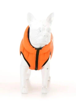Hugo & Hudson - Orange & Navy Puffer Jacket -Pet dog orange4