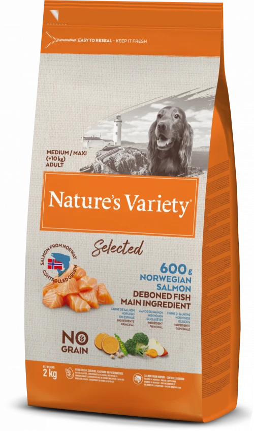 Nature's Variety - Selected Dry Norwegian Salmon - Adult Dog Food 2kg 3 Nature's Variety - Selected Dry Norwegian Salmon - Adult Dog Food 2kg