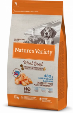 Nature's Variety - Meat Boost Norweigian Salmon - Dry Dog Food