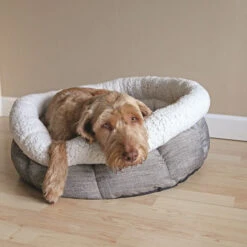 Rosewood - Deep Tweed Oval Teddy Bear Dog Bed 9 Rosewood - Deep Tweed Oval Teddy Bear Dog Bed -Pet dog product 27904