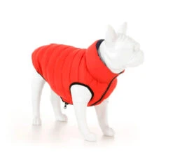 Hugo & Hudson - Red Puffer Jacket -Pet dog red1