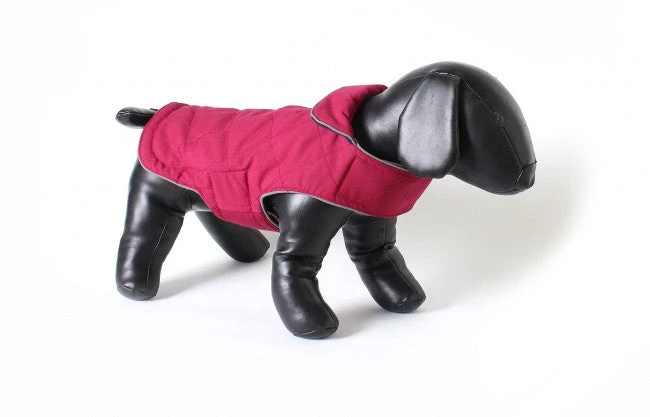 Doodlebone - Reversible Tweed Dog Jacket - Dark Blue / Raspberry 4 Doodlebone - Reversible Tweed Dog Jacket - Dark Blue / Raspberry - Image 2