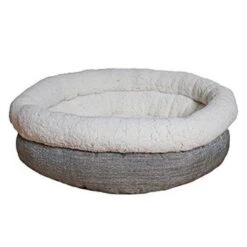 Rosewood - Deep Tweed Oval Teddy Bear Dog Bed