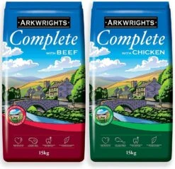 Arkwrights Complete Dry Dog Food 2 Pack (30kg) - 1 X 15kg Chicken 1 X 15kg Beef