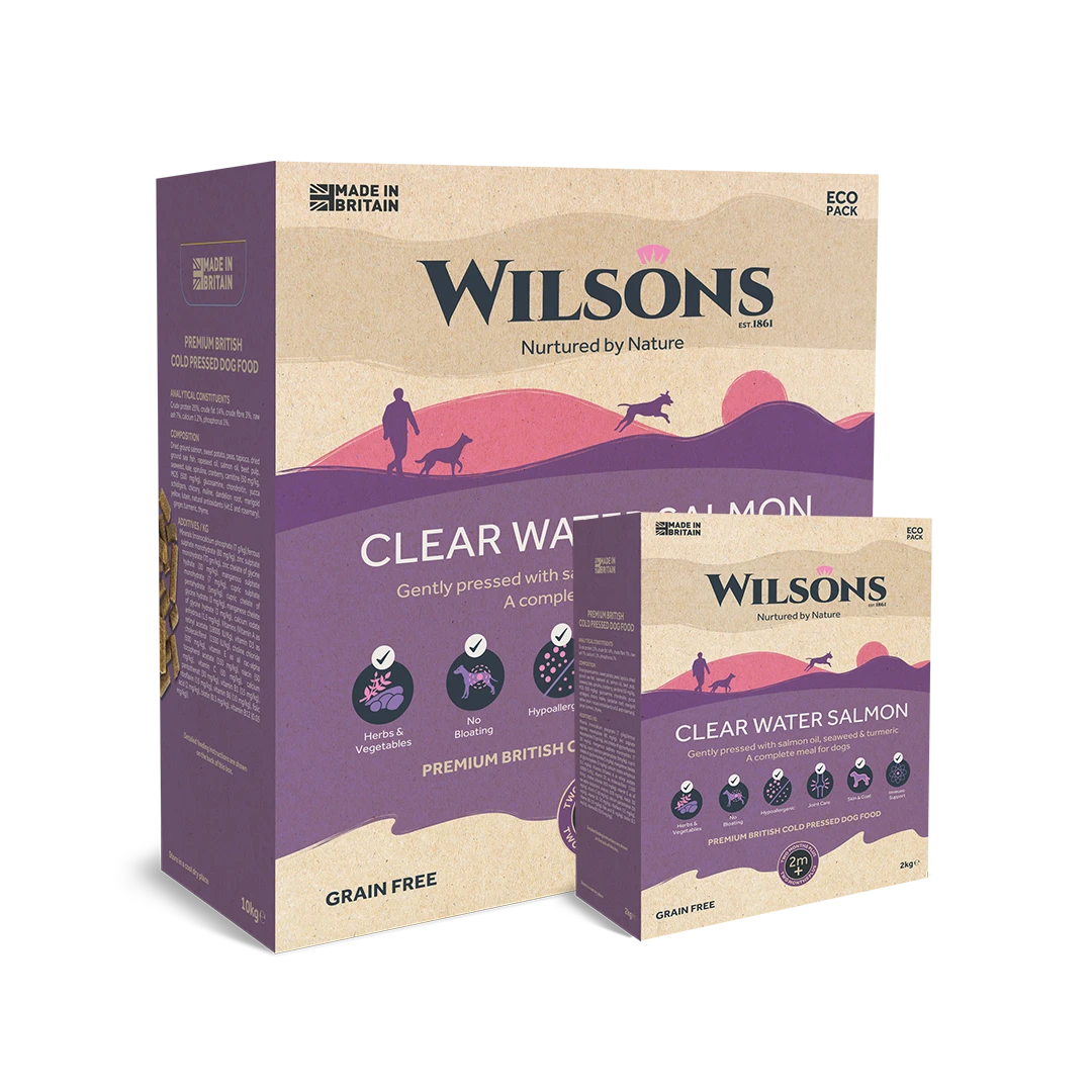Wilsons - Clear Water Salmon - Premium British Cold Pressed Dog Food 3 Wilsons - Clear Water Salmon - Premium British Cold Pressed Dog Food
