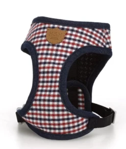 Hugo & Hudson - Red And Blue Checked Dog Harness