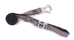 Hugo & Hudson - Red And Blue Checked Leash