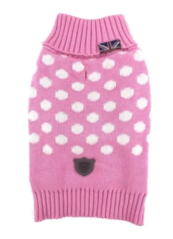 Sydney & Co Pink & White Dog Jumper