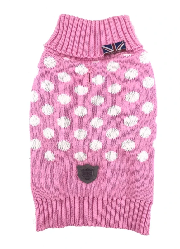 Sydney & Co Pink & White Dog Jumper 3 Sydney & Co Pink & White Dog Jumper
