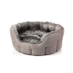 House Of Paws - Silver Arctic Fox Snuggle Dog Bed