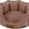 House Of Paws - Dusky Pink Sofa Fabric Oval Bed -Pet dog thumbnail