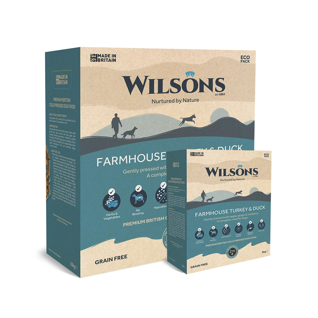 Wilsons - Farmhouse Turkey & Duck - Premium British Cold Pressed Dog Food 3 Wilsons - Farmhouse Turkey & Duck - Premium British Cold Pressed Dog Food