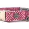 Hugo & Hudson - Pink Herringbone Dog Collar 2 Hugo & Hudson - Pink Herringbone Dog Collar -Pet dog tweed collar10 2048x dd480006 3e6c 4701 af3e 0a4ac86f4046