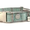 Hugo & Hudson - Aqua Checked Tweed Dog Collar