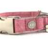 Hugo & Hudson Pink Checked Tweed Dog Collar -Pet dog tweed collar4