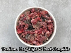 Paleo Ridge Totally Tripe Raw Hamper (16kg) -Pet dog venison beeftripe duck complete bowl txt 3