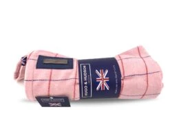 Hugo & Hudson - Pink Checked Tweed Blanket